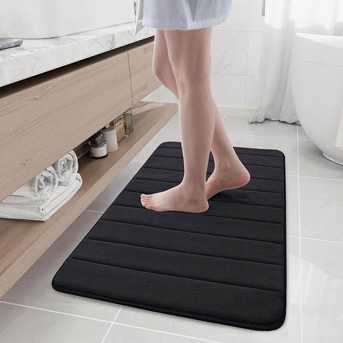 Buganda Memory Foam Bath Mat, Ultra Soft and Non-Slip Bathroom Rugs, Water by Buganda