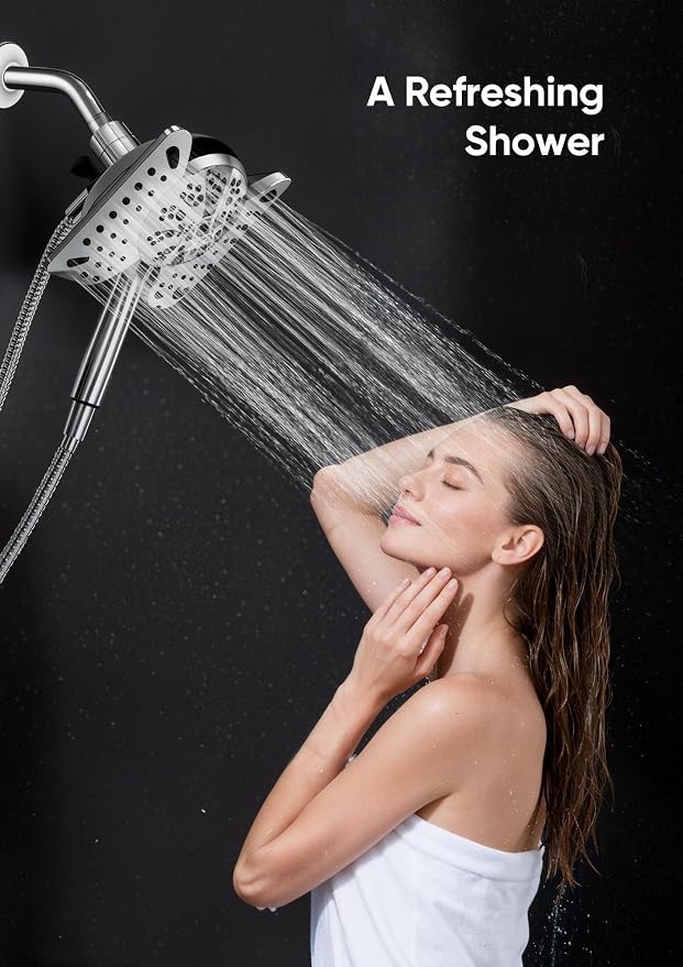 Shower Head with Handheld High Pressure, Rain Shower Head with Fixed Showerhead - Image 6
