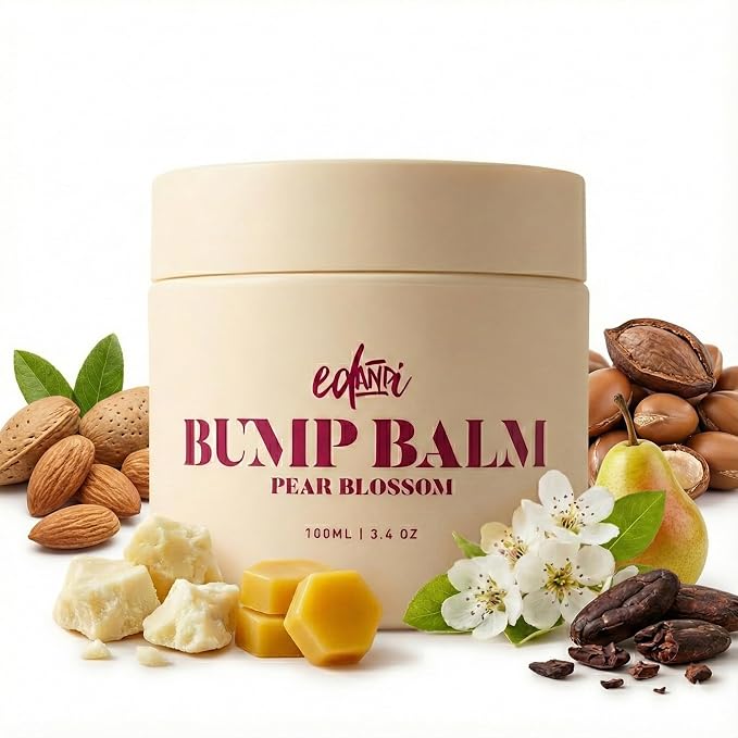 ed&i BUMP BALM for Pregnancy Stretch Mark Prevention, Belly Moisturizer for by edandi