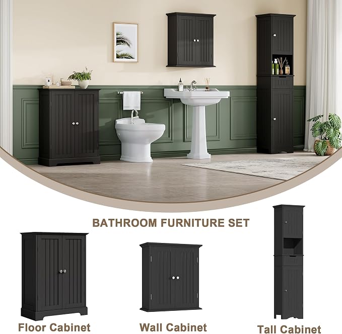 ChooChoo Bathroom Floor Cabinet, Modern Bathroom Storage Cabinet - Image 5