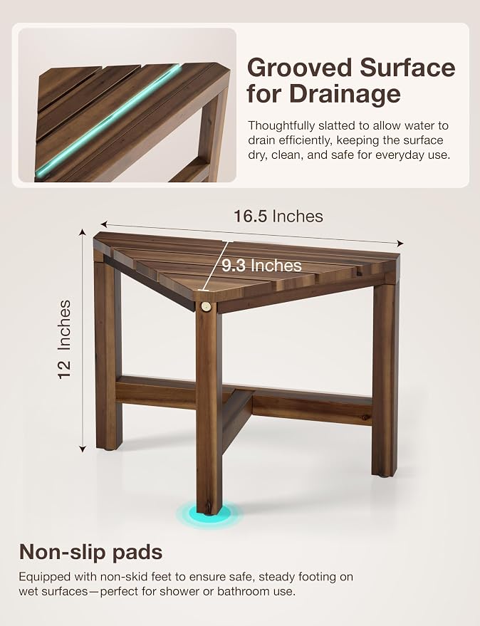 HOLANA Acacia Shower Foot Rest - Image 2