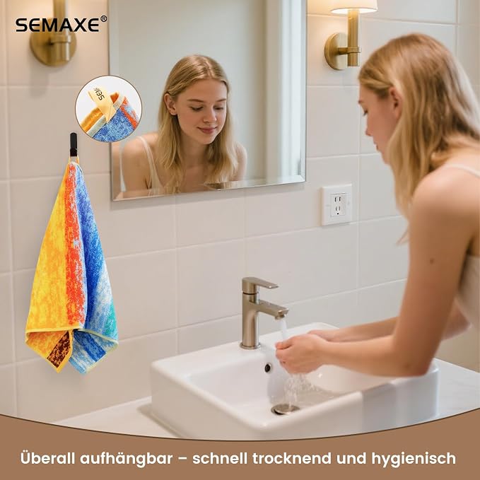 SEMAXE 12 Pack Hand Towels for Bathroom, 100% Cotton Towels - Image 5