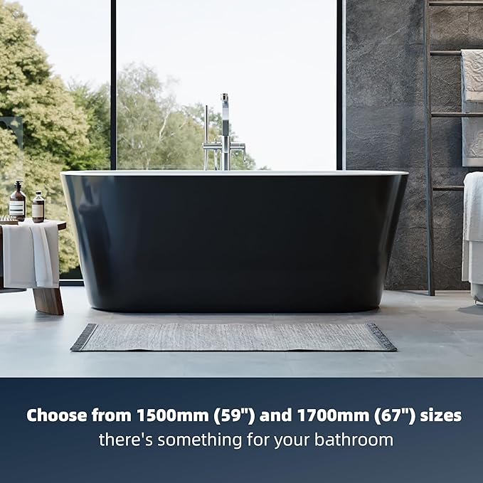 67'' Freestanding Bathtub, Deep Soaking Tub - Image 9