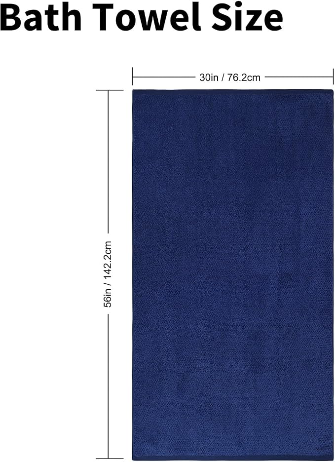 Everplush Diamond Collection Oversized Bath Towel – 1 Pieces, Super Soft & - Image 2