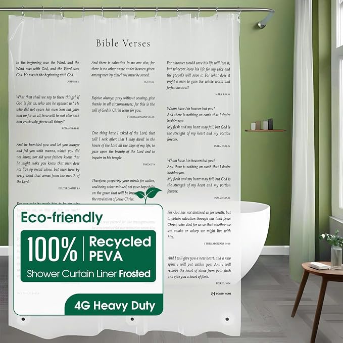 Eco-Friendly Recycled PEVA Shower Curtain Liner – Waterproof, Sustainable - Image 2