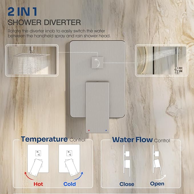 Ceiling Mount Shower Faucet Set, Shower System - Image 7