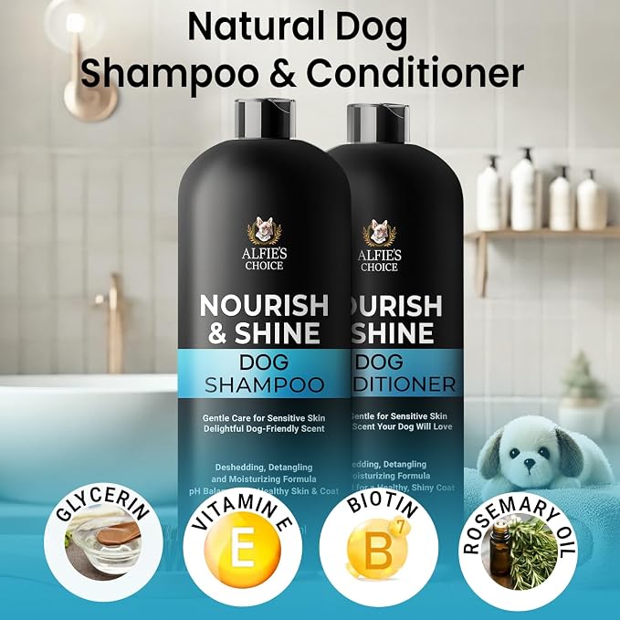 ALFIE'S CHOICE Dog Shampoo & Conditioner Set | 16 fl oz Each | Lavender & - Image 5