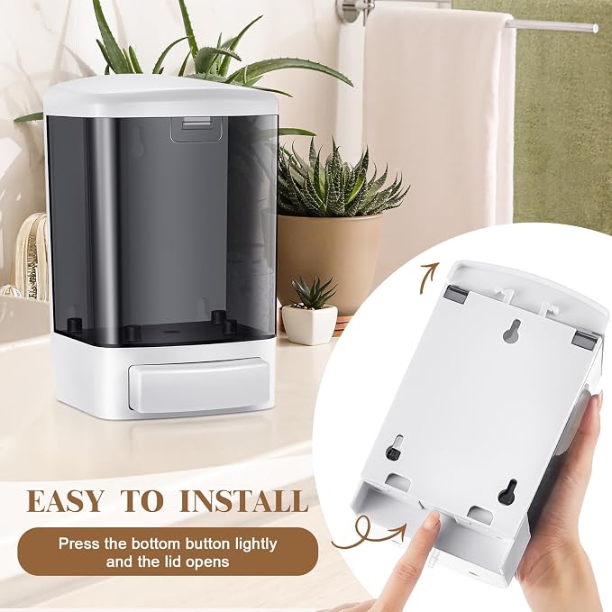 Hushee 2 Pcs Commercial Soap Dispenser Wall Mounted Manual Soap Dispenser - Image 3