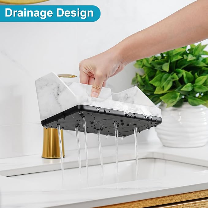 VITVITI Toothbrush Holder for Bathroom, Resin Bathroom Organizer Countertop Sink - Image 3