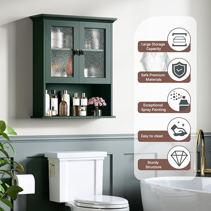 Bathroom Cabinet Wall Mount, Medicine Cabinet Over Toilet Storage Cabinet - Image 3