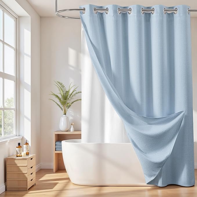 River Dream Cotton Blend Shower Curtain by RiverDream