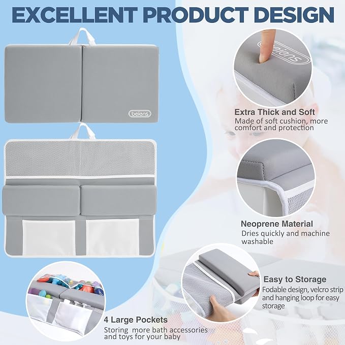 beiens Bath Kneeler and Elbow Rest Pad Set - Image 2