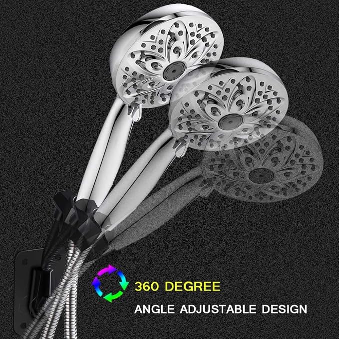 Shower Head Holder Strong Adhesive 360 Degree Rotatable Adjustable Handheld - Image 4