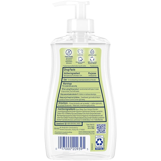 Dial Antibacterial Defense Liquid Hand Soap + Aloe, 11 Fl Oz, - Image 6
