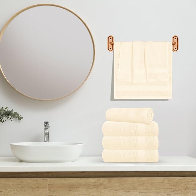GLAMBURG Ultra Soft 6-Piece Hand Towel Set 16x28-100% Ringspun Cotton - Image 4