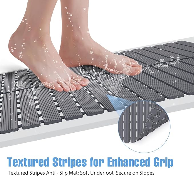 ​Shower Mat Non-Slip Bath Mat for Tub and Shower Stall, 200+ Suction Cups - Image 2