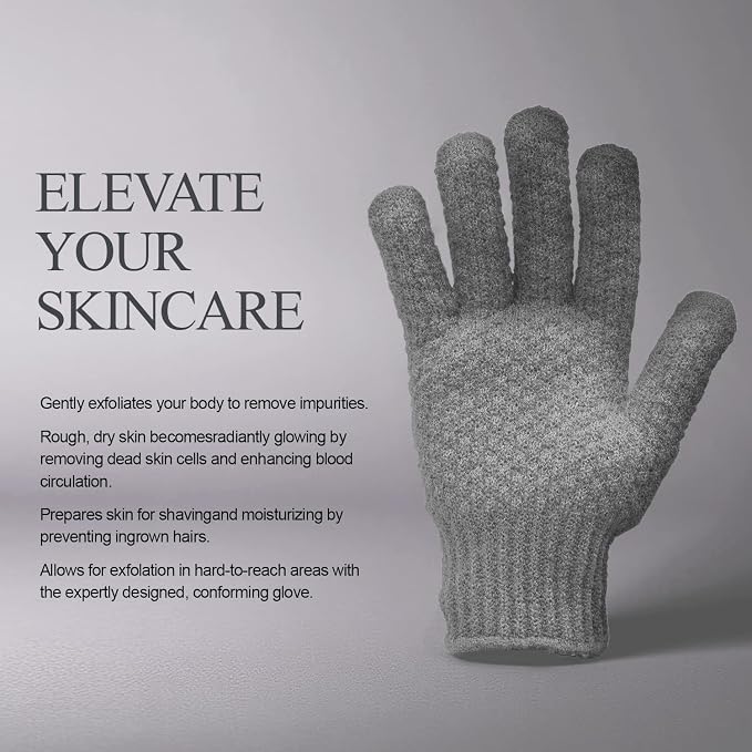 Evridwear Exfoliating Dual Texture Bath Gloves - Image 4