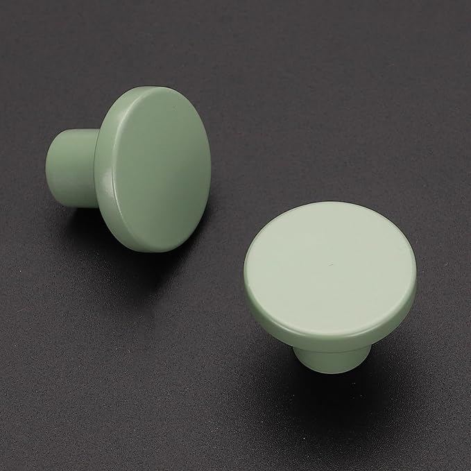 Ravinte 25 Pack Cabinet Knobs Light Green Kitchen Cabinet Knobs Round Dresser - Image 2