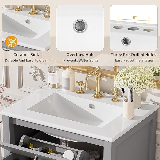 Linique 24" Bathroom Vanity - Image 5