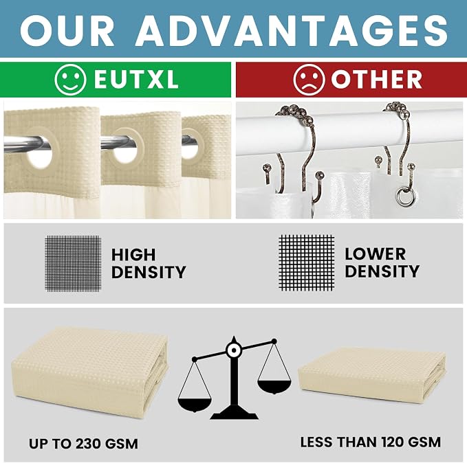 Ivory Hotel Shower Curtain - Image 2