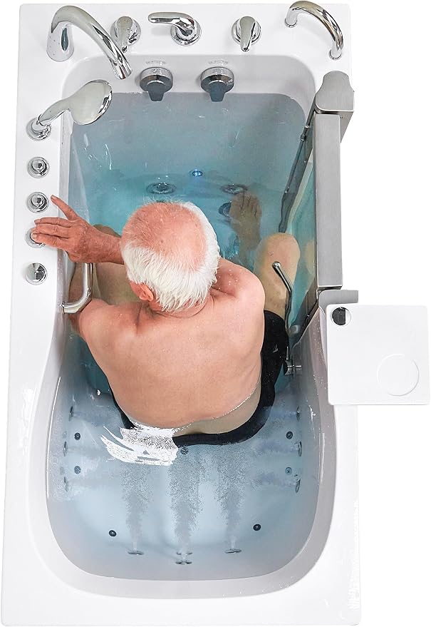 Ella Deluxe 30"x55" Acrylic Air and Hydro Massage Walk-In Bathtub - Image 7