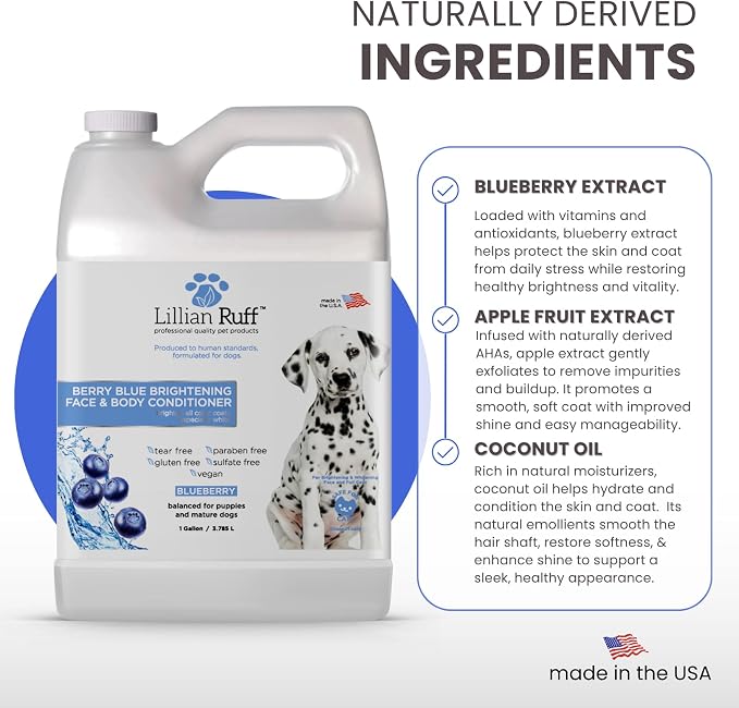 Lillian Ruff PRO Formula Berry Blue Brightening Dog Conditioner - Image 4