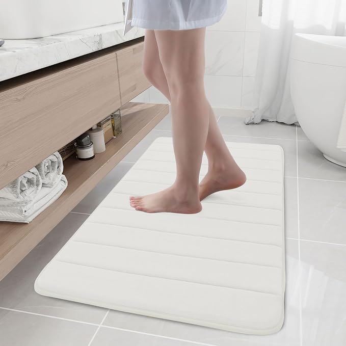 Buganda Memory Foam Bath Mat, Ultra Soft and Non-Slip Bathroom Rugs, Water by Buganda