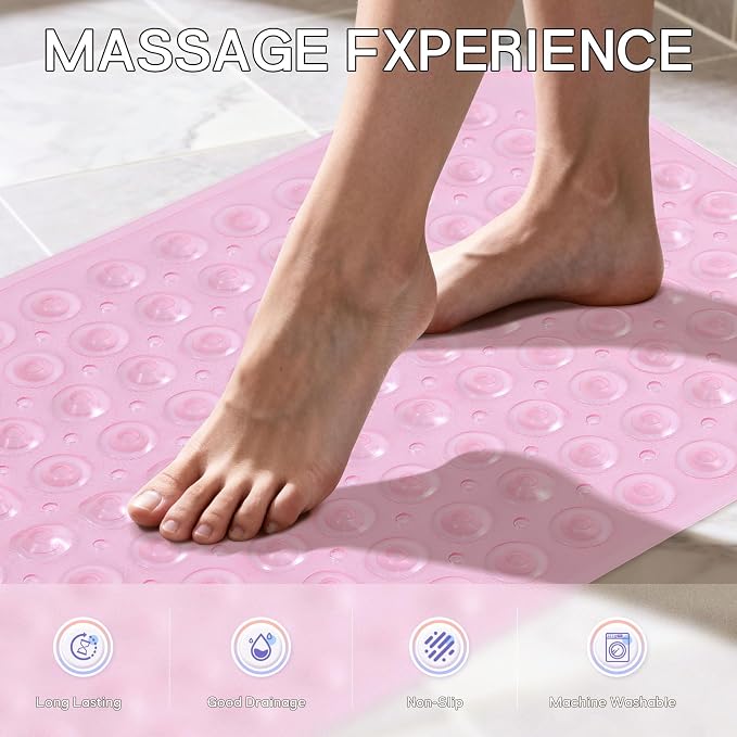 Anti-Slip Bathtub Shower mat, 27.5×14.5（Approximately 70×37cm） inch Soft - Image 5