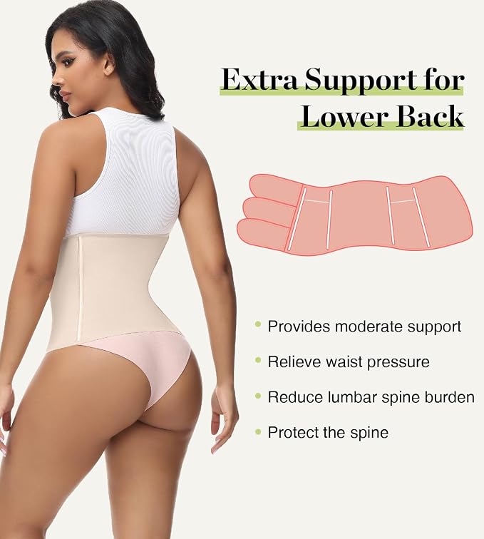 SHAPSHE Waist Trainer for Women Postpartum Recovery Wrap Waist Cincher Corset - Image 3