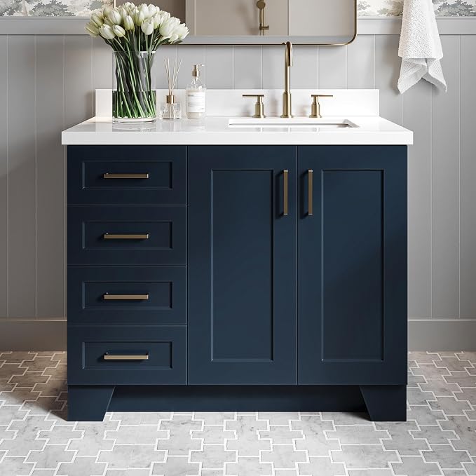 ARIEL Taylor 43 Inch Blue Bathroom Vanity by Ariel