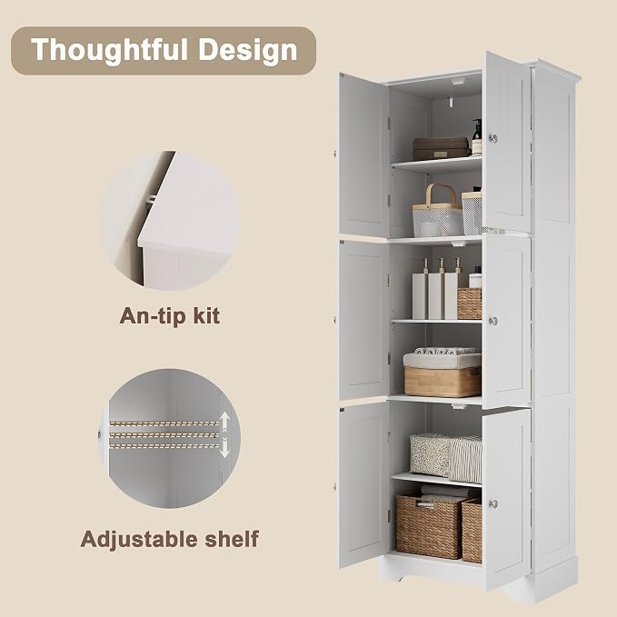 ChooChoo Tall Bathroom Storage Cabinet - Image 5