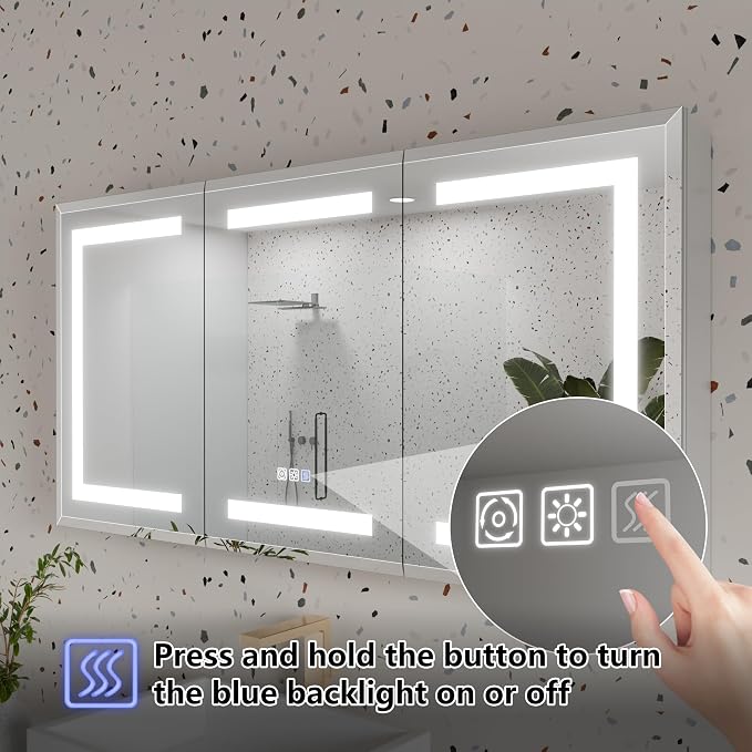GroGro LED Lighted Bathroom Medicine Cabinet - Image 7
