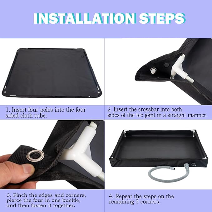 Portable Shower Pan, Foldable Outdoor Shower Floor - Image 3