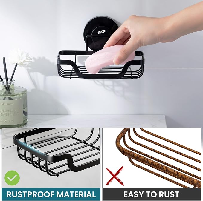 TAILI Soap Holder Dish Suction Cup, Bar Shampoo Rack - Image 7