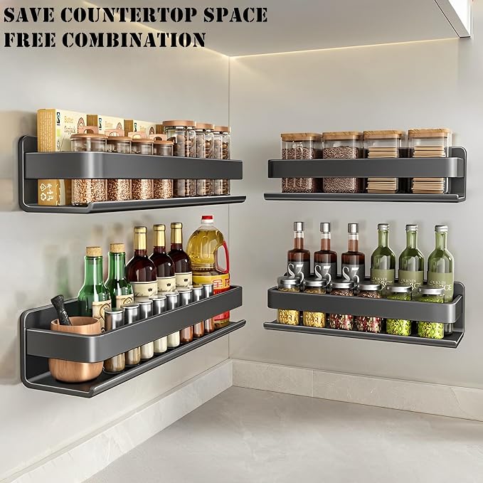 Stainless Steel Detachable Wall Mounted Floating Shelves - Image 2