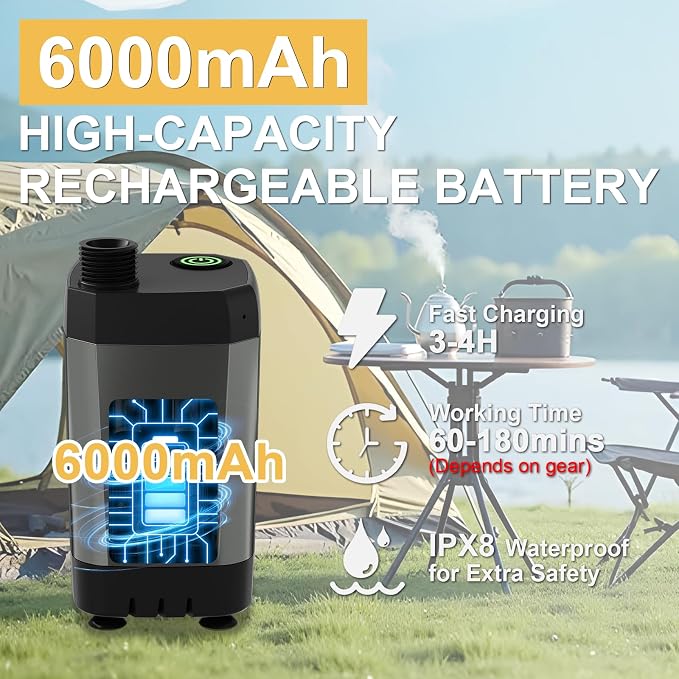 Portable Shower for Camping, Rechargeable Camping Shower Pump - Image 3