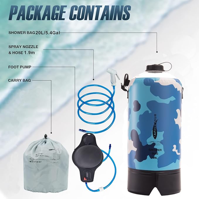 Portable Camping Shower Bag - 10L/2.2 Gallons Solar Shower Water Bag - Image 2