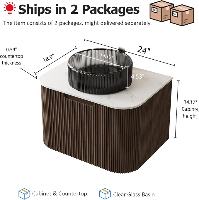24" Modern Floating Bathroom Vanity - Image 2