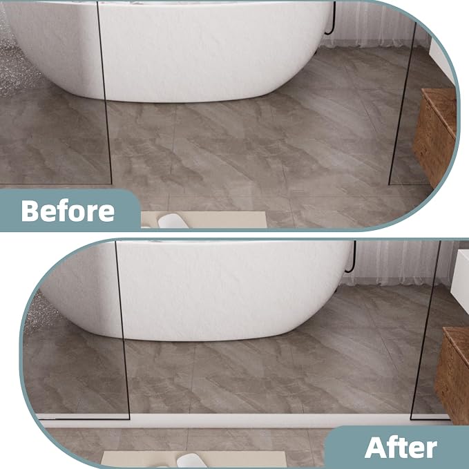 39Inch New Shower Threshold Water Dam Barrier, Collapsible Self-Adhesive - Image 4