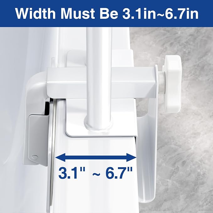Adjustable Bathtub Safety Rail: Shower Grab Bar Handle - Image 3