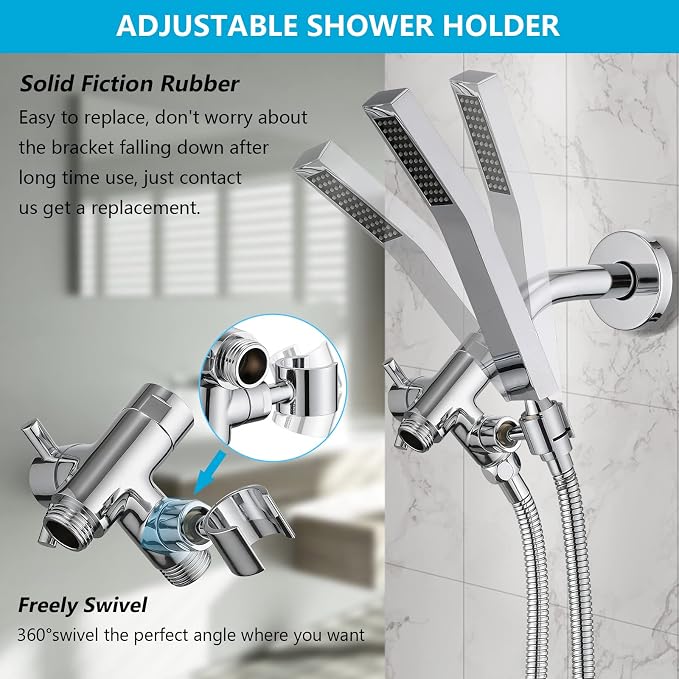 PDPBath Solid Brass 3 Way Shower Arm Diverter Valve - Image 3