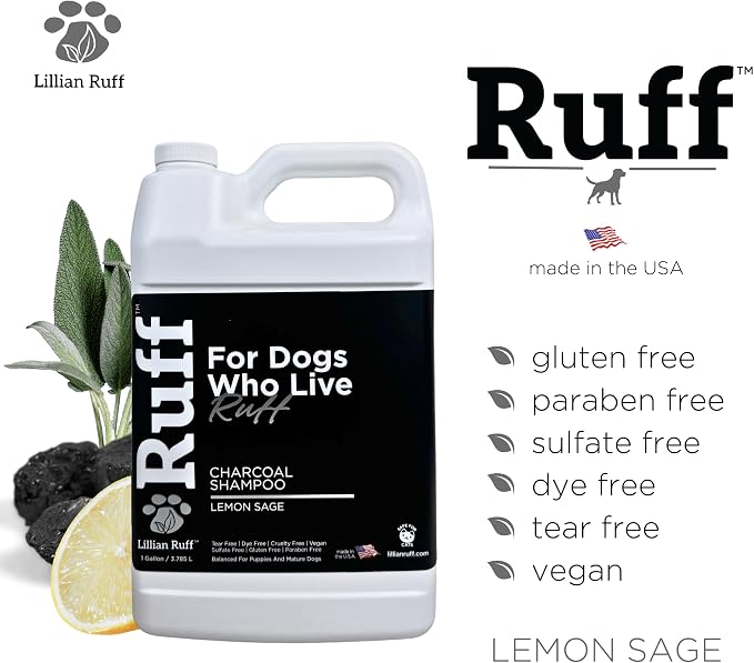 Ruff by Lillian Ruff Activated Charcoal Pet Shampoo – Lemon Sage – Deep Cleanser - Image 5