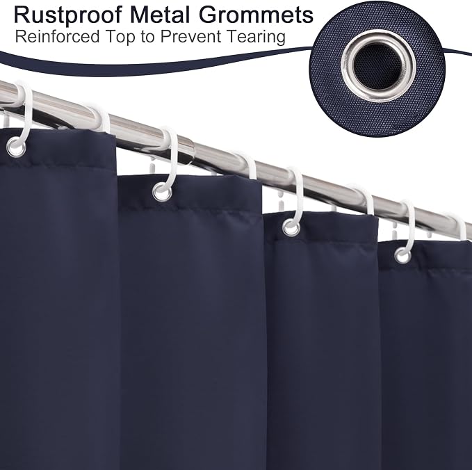 AooHome Standard 72x72 inch Shower Curtain Liner, Durable Polyester Solid Color - Image 6