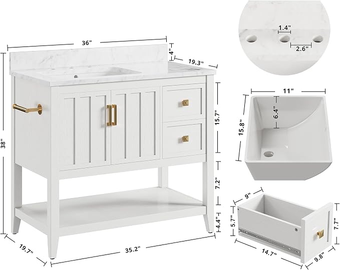 IRONCK Bathroom Vanity with Sink - Image 3