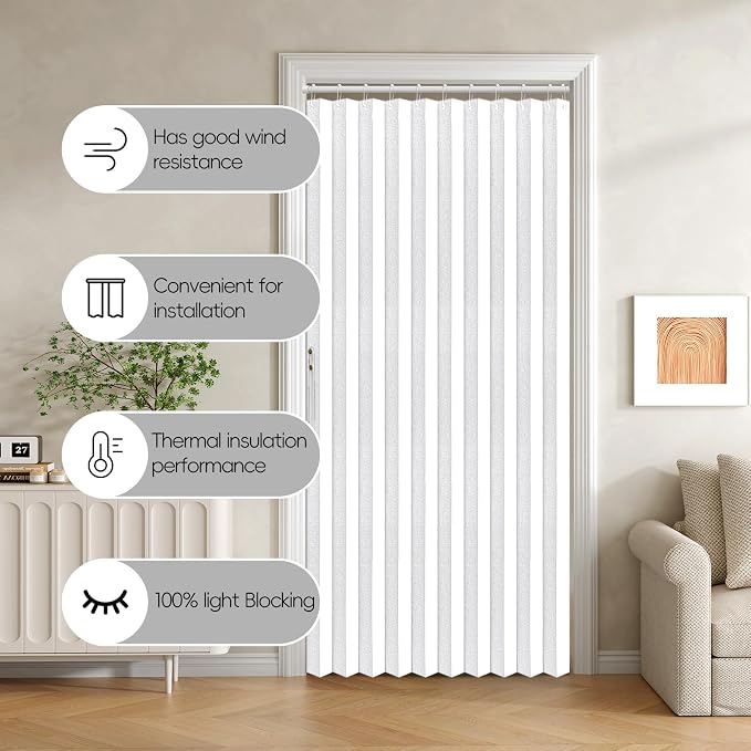 100% Blackout Fabric Folding Door Curtain - Image 8