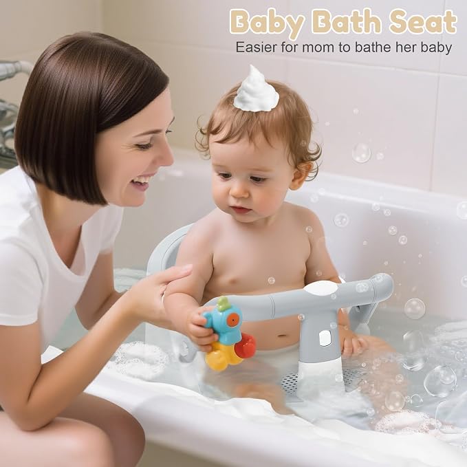 Baby Bath Seat for Babies 6 Months & Up Sitting Up, Non-Slip Baby Bath Chair - Image 2
