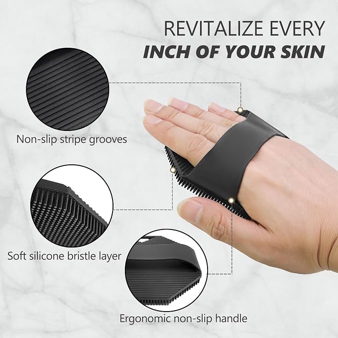 2 Pack Silicone Body Scrubber, Exfoliating Body Scrubber - Image 4