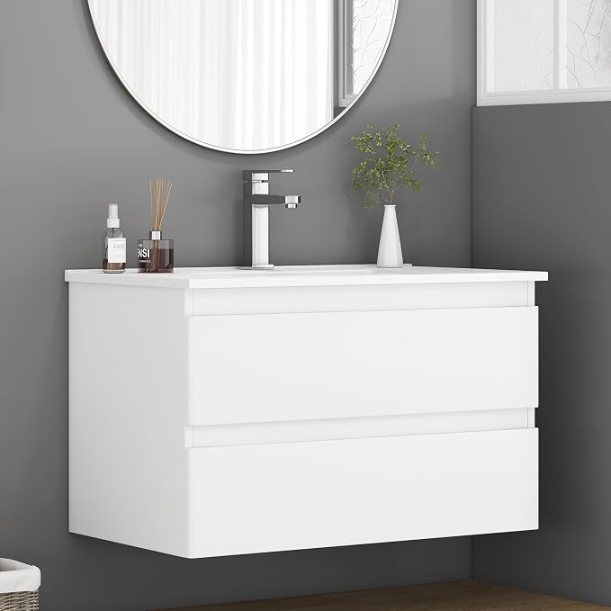 32" Wall Mounted Bathroom Vanity by KebuzHouse