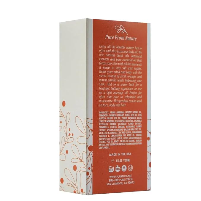 Plantlife Vanilla Orange Body Oil - Image 4