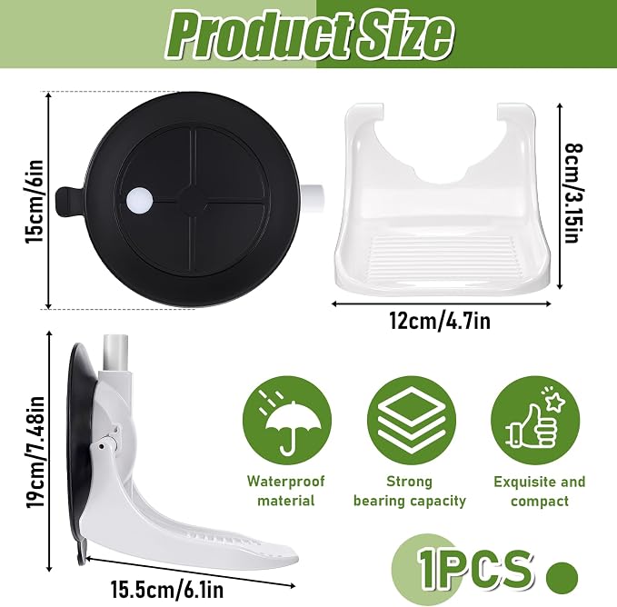 Shower Foot Rest for Shaving Legs Foldable Pedicure Stand - Image 2